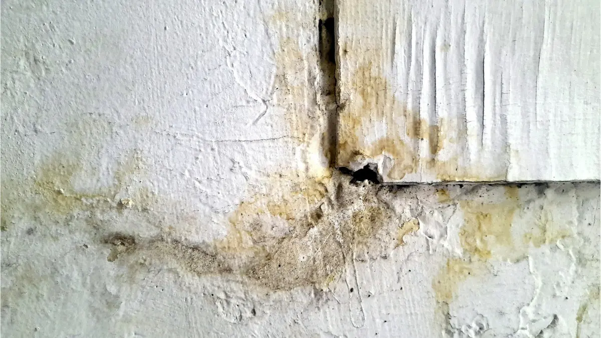 Opened wall cavity revealing mold damage inside — mold remediation complete guide DIY step-by-step