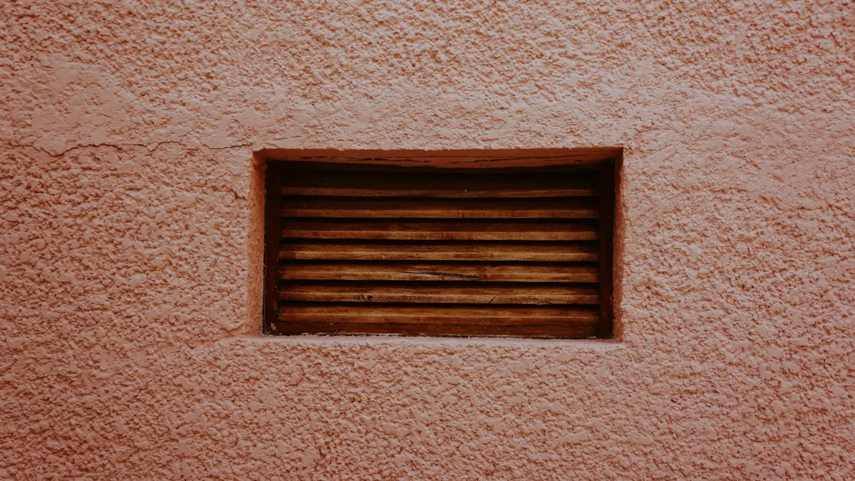 Exterior ventilation opening associated with moisture buildup and mold in air ducts conditions