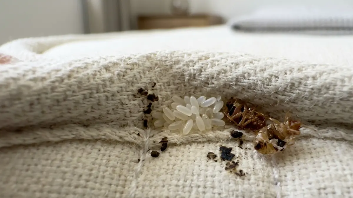 Bed Bugs Live Without Feeding while eggs hidden in cracks continue to hatch