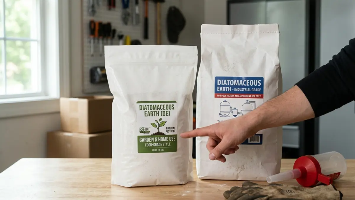 Diatomaceous products showing the correct type to choose for bed bug treatment