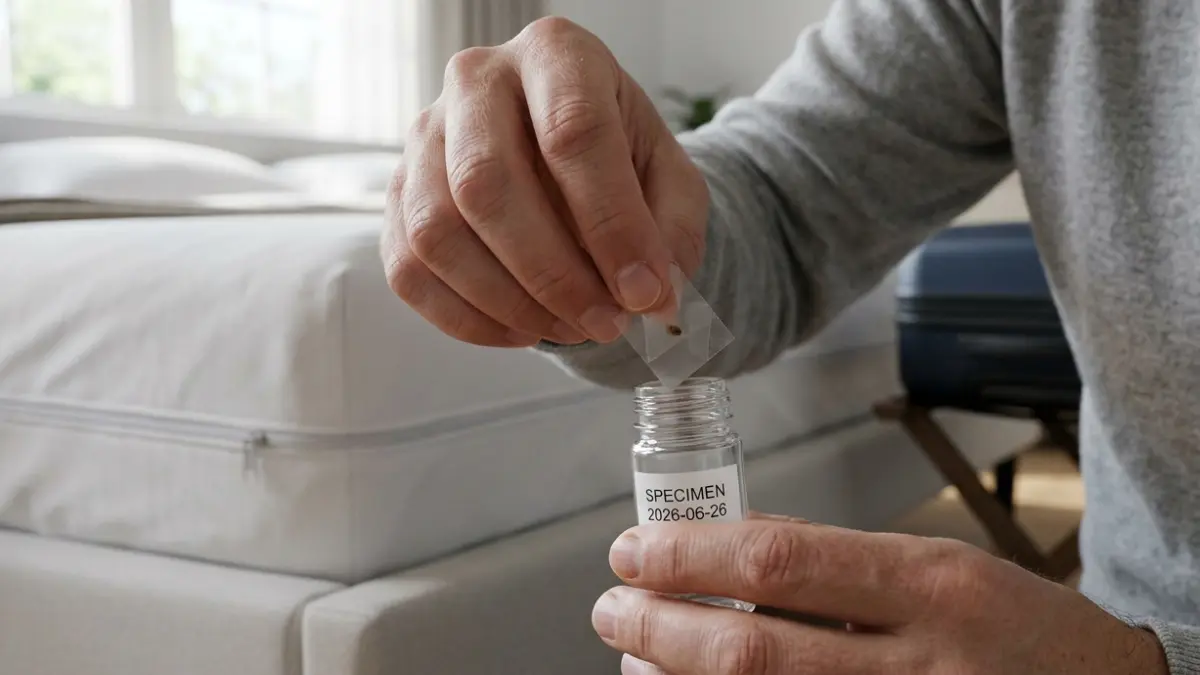 how do you get bed bugs homeowner collecting a suspected bed bug sample for identification