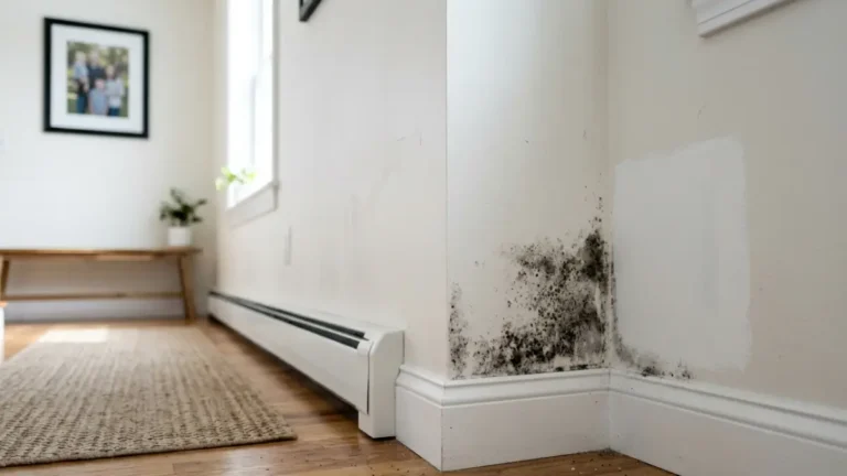 Mold Back After Remediation appearing again on a previously cleaned interior wall inside a residential home