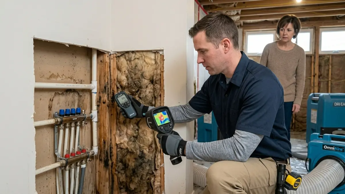 Mold Remediation Timeline begins with a professional mold inspection using moisture meters and thermal imaging equipment