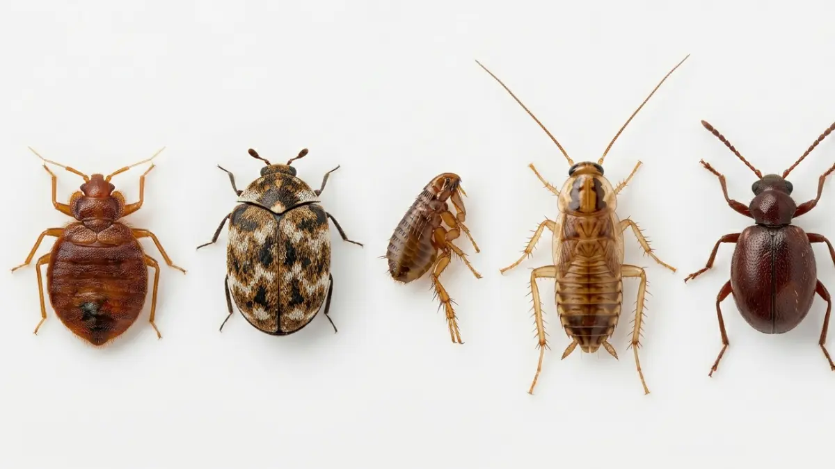 What Do Bed Bugs Look Like - comparison of a bed bug and common insects often mistaken for bed bugs