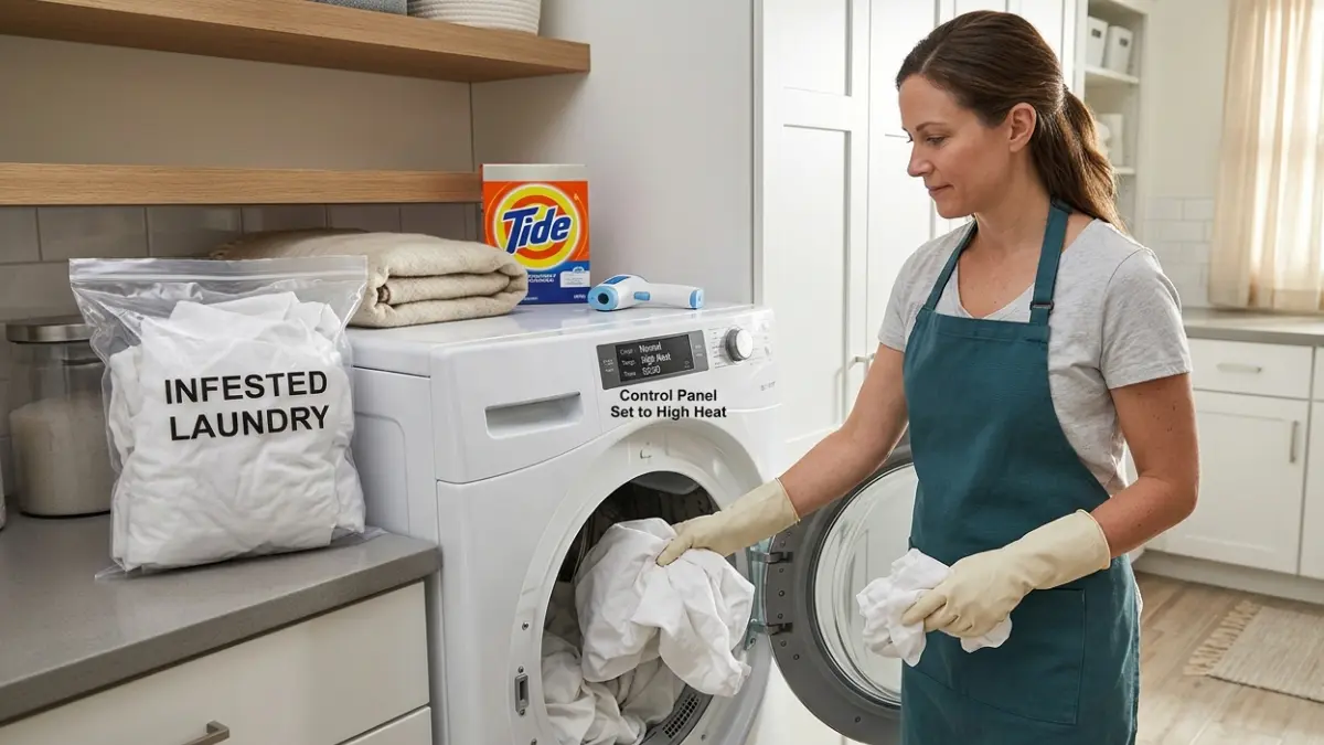 Does Heat Kill Bed Bugs – placing infested bedding and clothing into a high-heat clothes dryer for effective bed bug removal