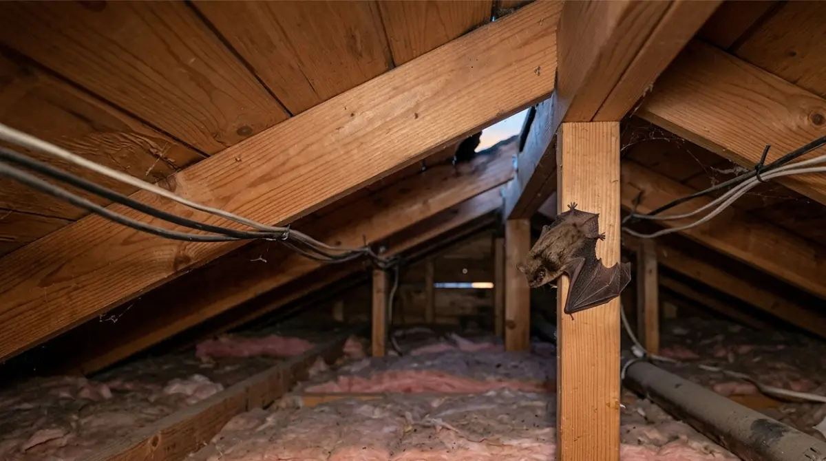 Bat near an attic entry point causing light Scratching sounds