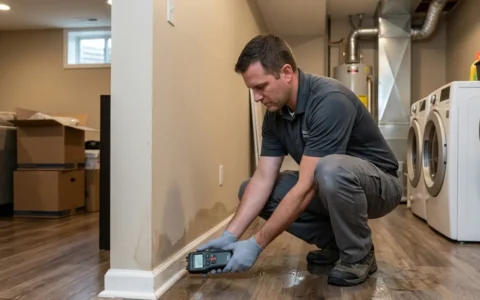 Water Damage Categories shown during a professional residential water damage inspection