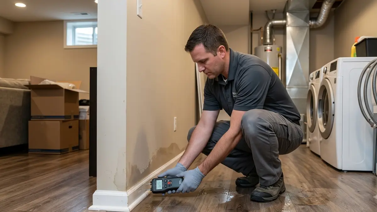 Water Damage Categories shown during a professional residential water damage inspection