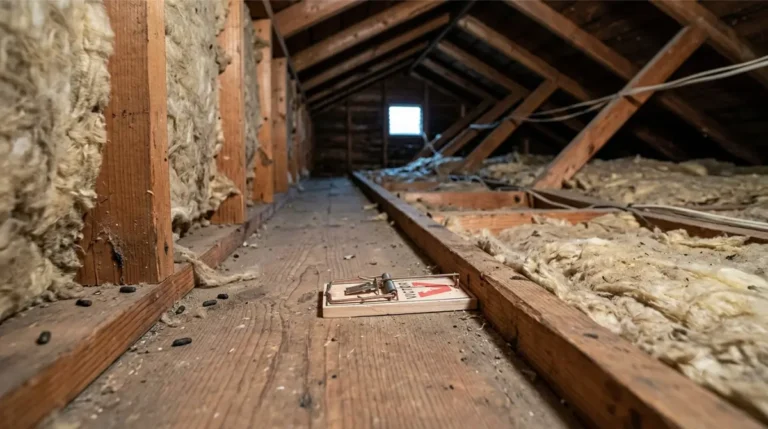 Best rat trap positioned along a Rodent travel route in a residential attic