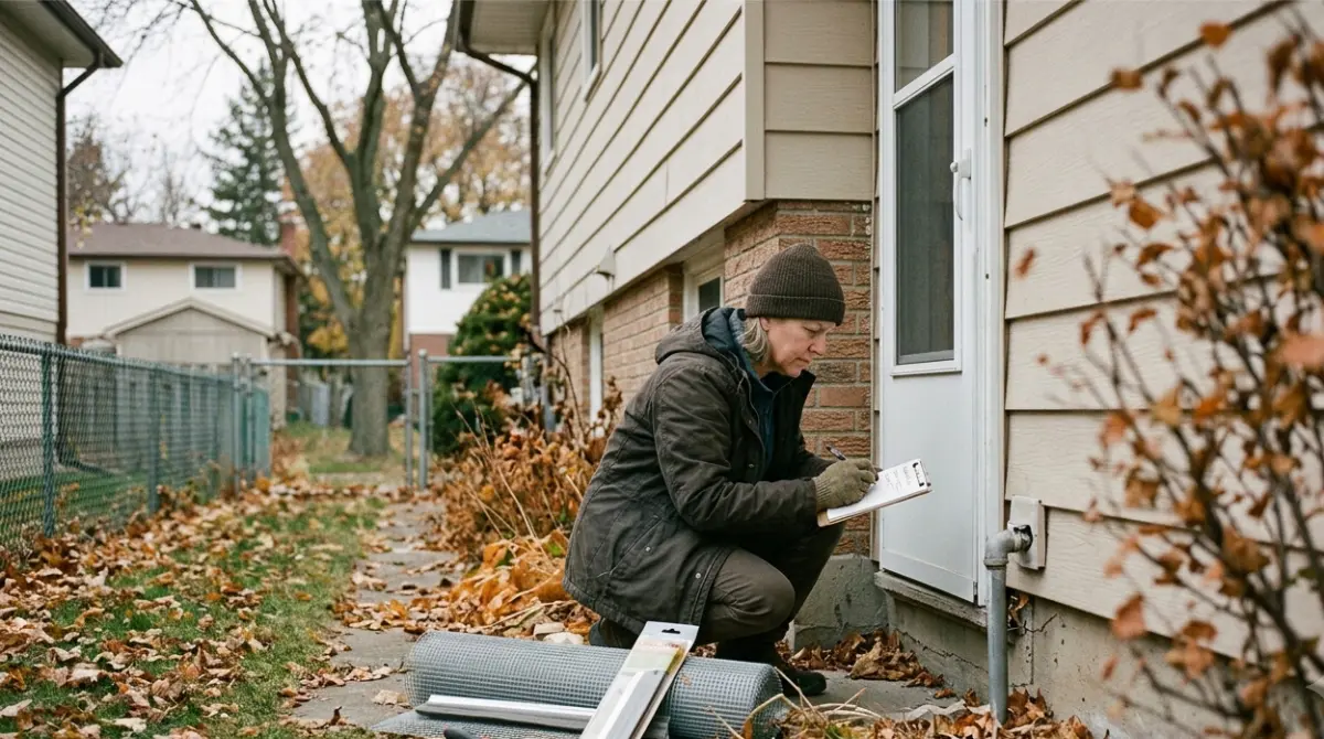 House winter rodent-proofing inspection and four-week preparation plan