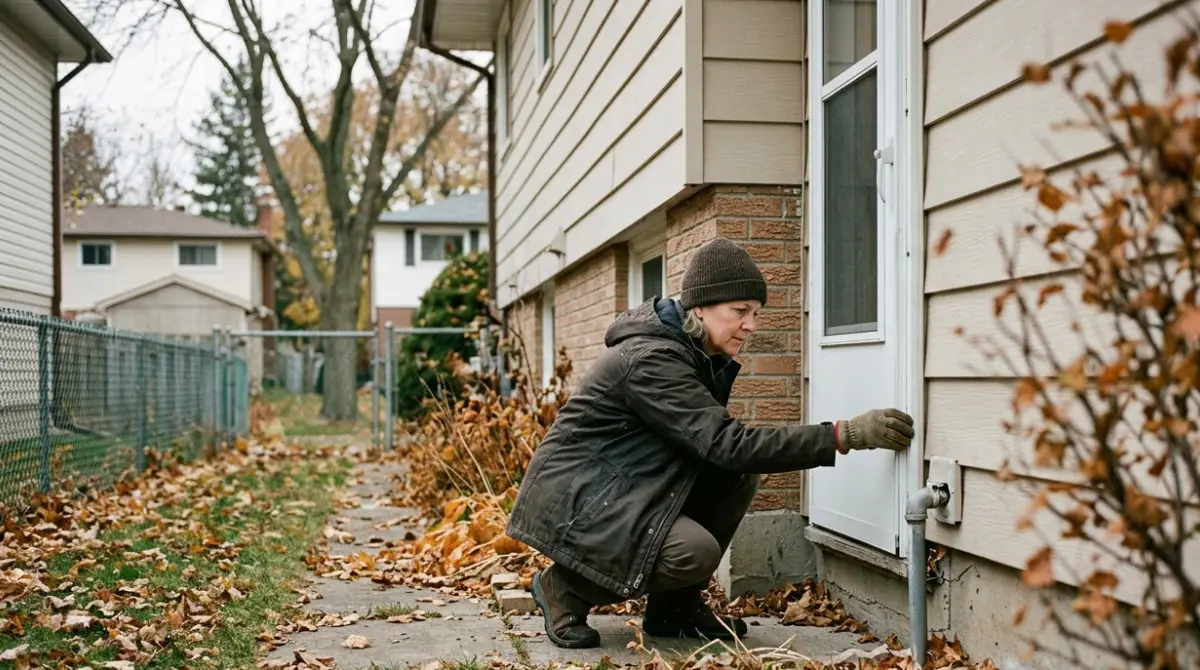 House exterior inspection for winter rodent proofing