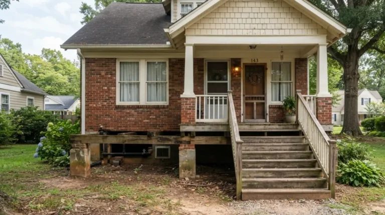 Older home with visible pier and beam foundation showing common foundation problems